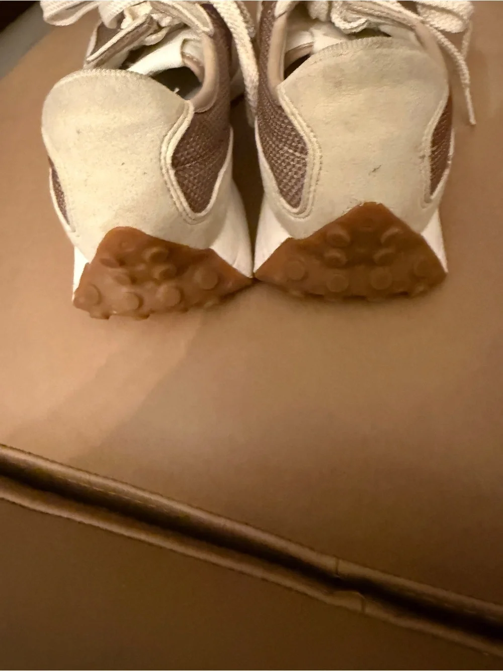 New Balance Tan, Beige and White Casual Sneakers